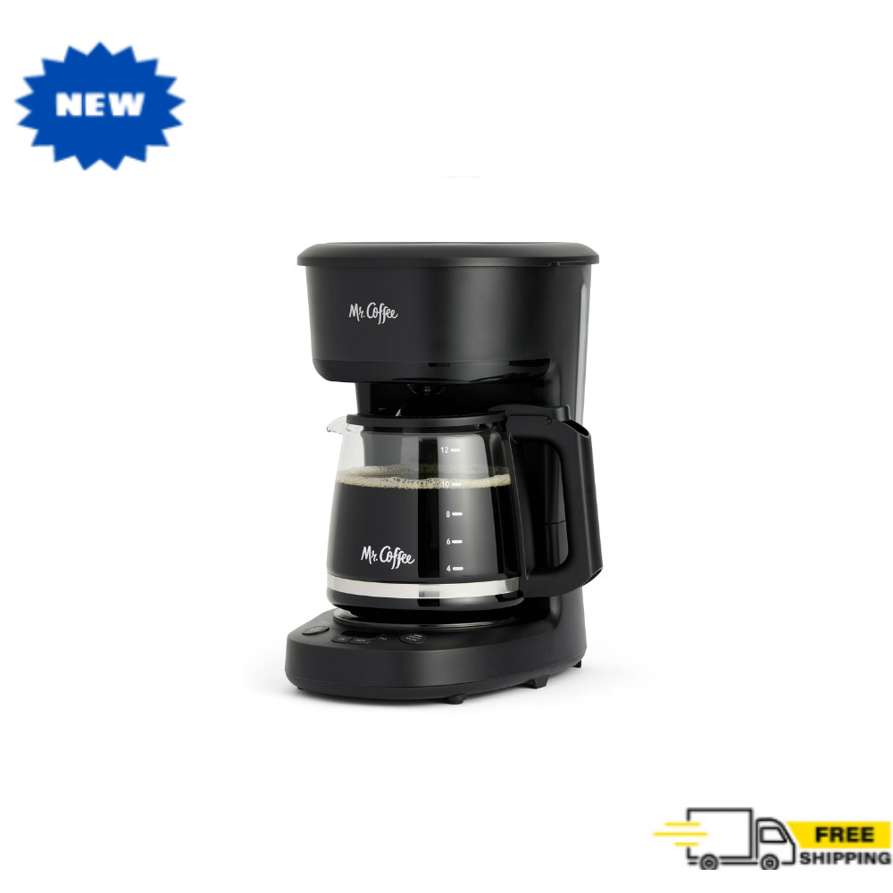 Mr. Coffee 12-Cup Programmable Coffee Maker Black - MMX Brew Now or Delay Brew