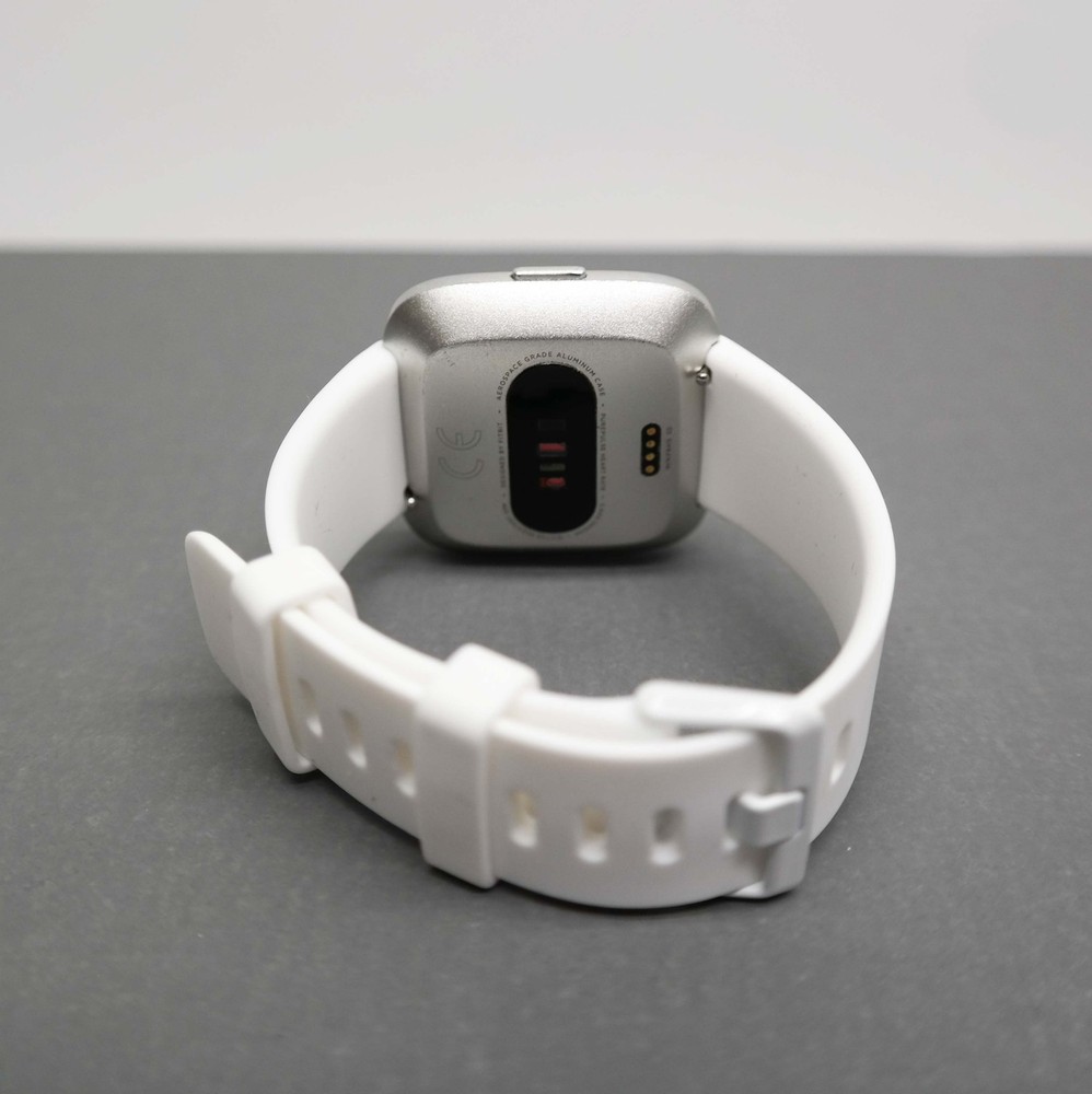 Fitbit Versa Lite Edition FB415 Smartwatch - Silver with White Silicone Band