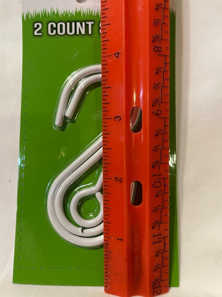 True Living Outdoors Metal S Hooks 2 pack Kit White