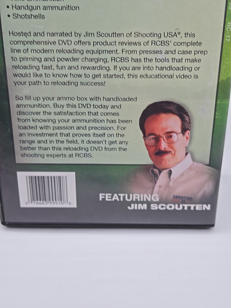 RCBS Precisioneered Handloading DVD Reloading Made Easy with Jim Scoutten