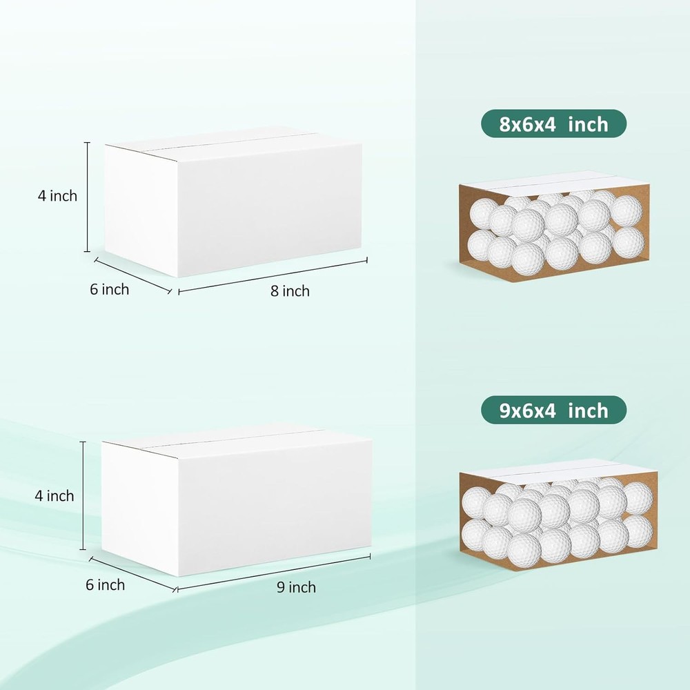 Eupako 30 Pack Small Shipping Boxes Assorted Sizes, 8x6x4 & 9x6x4 15 White