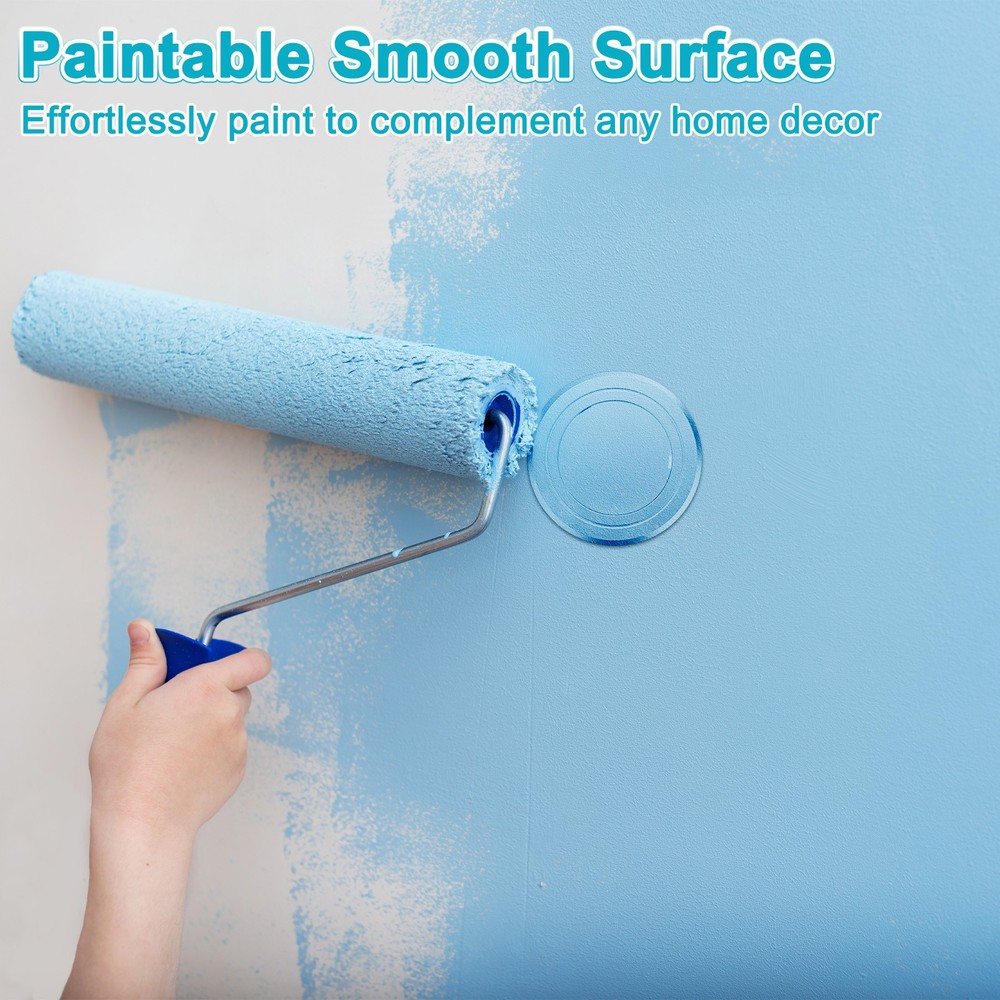 1-Pack Access Panel for Drywall, 3x3 Inch Round Plastic Removable [Silver Tone]