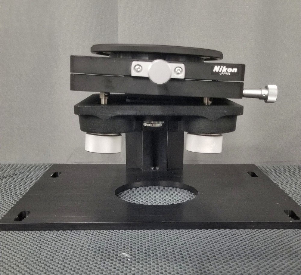 Nikon Interferometry Stage IF Tilting Rotating XY w/ Toolmaker Microscope Mount