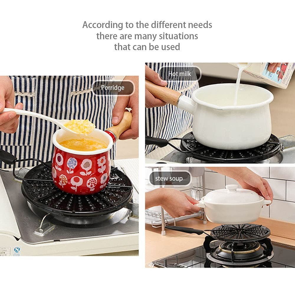 Heat Diffuser for Gas Stove,Even Distribution black