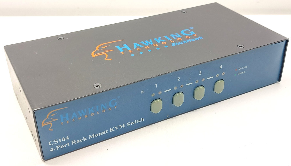 Hawking Technology BlackHawk CS164 4-Port Rack Mount KVM Switch
