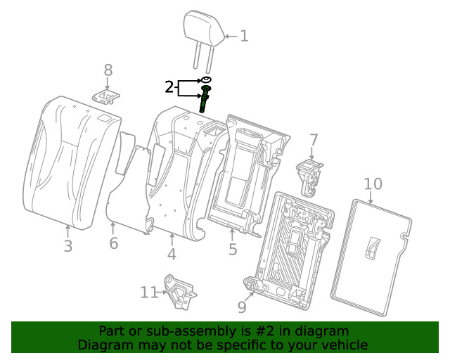 Genuine GM Headrest Guide 86779247