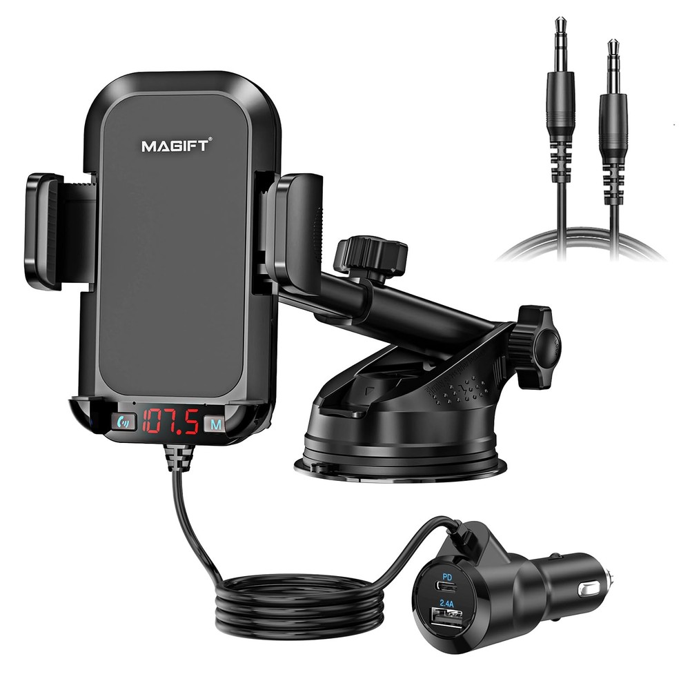 Bluetooth Car Adapter 3 in 1 FM Transmitter Car Radio Bluetooth Transmitter w...
