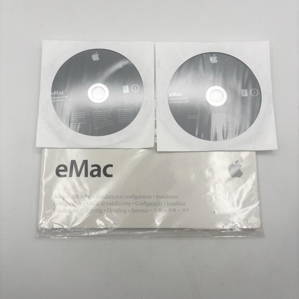 Apple Macintosh eMac (2004) Software Install/Restoration CD’s