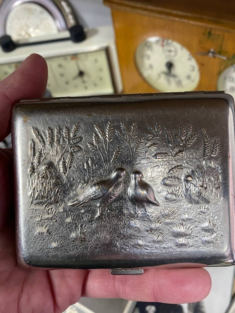 Cigarette case Vintage Three Hunters USSR 60-70s'