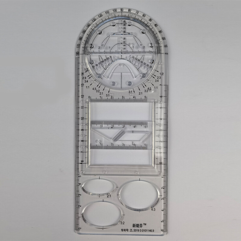 Multifunctional Geometric Drawing Ruler Mathematics Measuring Drafting Teaching