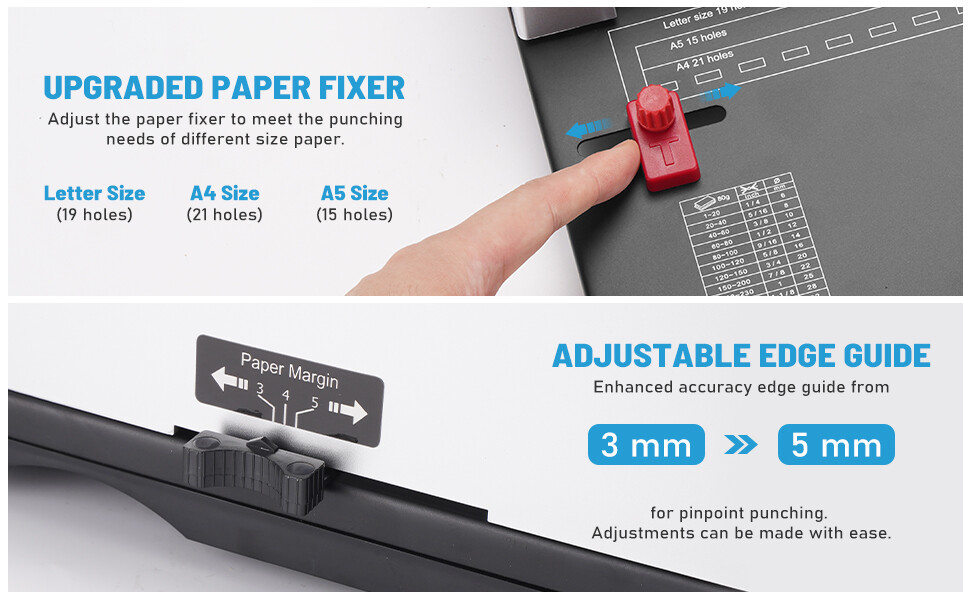 Binding Machine,Book Binder Machine 21-Holes, 450 Sheets,Comb Binding Machine