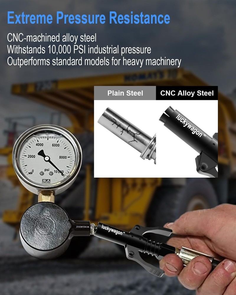 luckywagon Grease Gun Coupler 2 Black - 2 PCS,