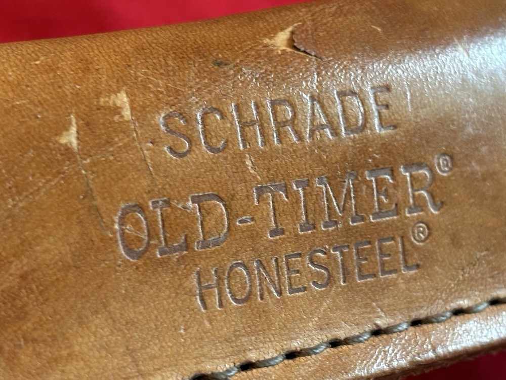 CUSTOM USMC KNIFE FROM FILE & SCHRADE HS-1 SHARPENER - ORIGINAL SHEATH