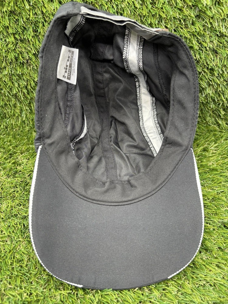 HIND BLACK Vented Running Hat Cap ONE SIZE Adjustable Reflective