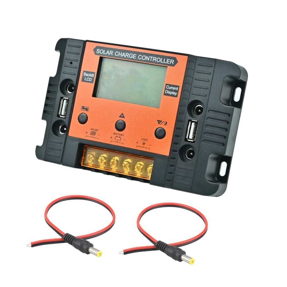 30A Solar Charge Controller for 12V 24V Systems with Temperature Sensor