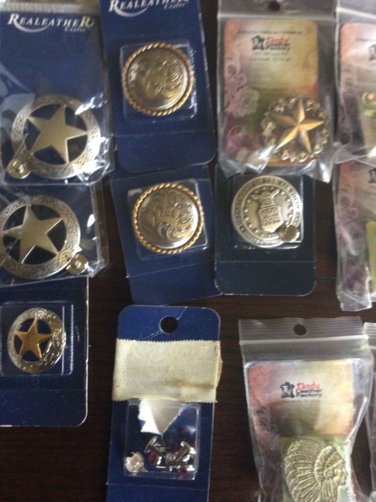 Tandy 3D leather stamps 15pc+ extras