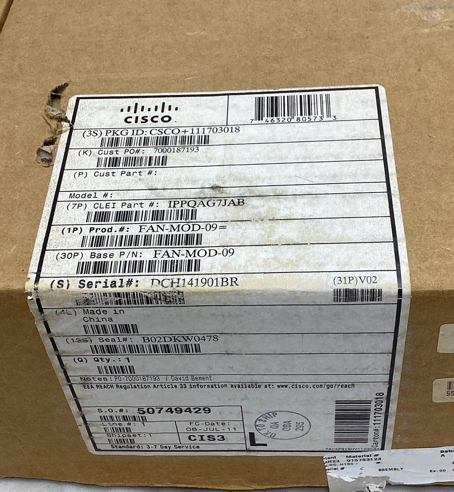 Cisco FAN-MOD-09 IPPQAG7JAB