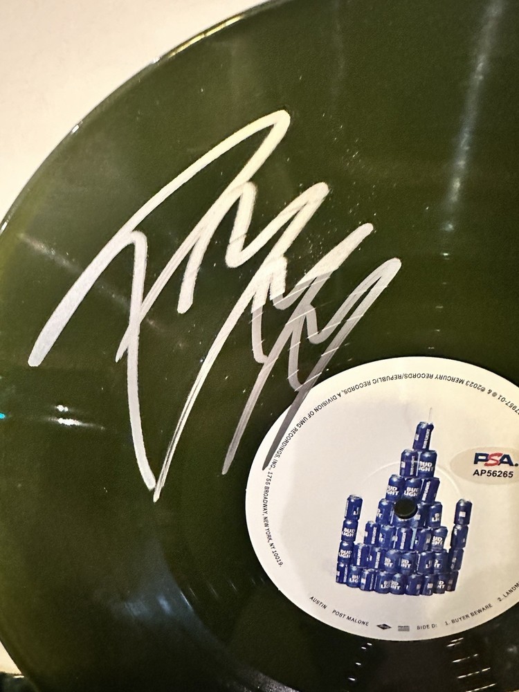 Post Malone Autographed Austin Vinyl PSA Certified