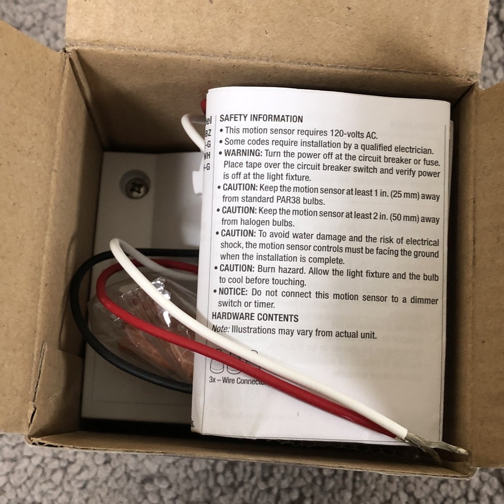 NEW OPEN BOX Heathco HZ-5407-WH-G Replacement Motion Sensor, WHITE Zenith