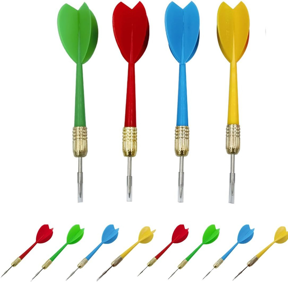 Dart, 16 Pcs Dart with Steel Tip Points for Dartboard Multicolor