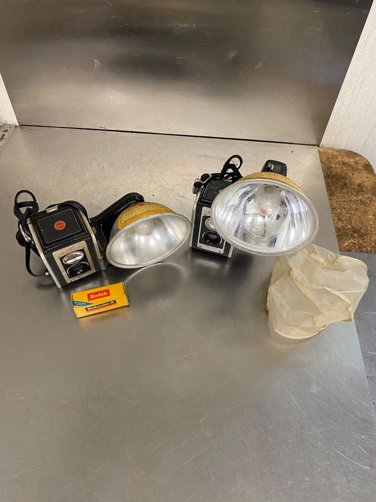 Kodak Duflex Vintage Cameras & Flash Holders Set