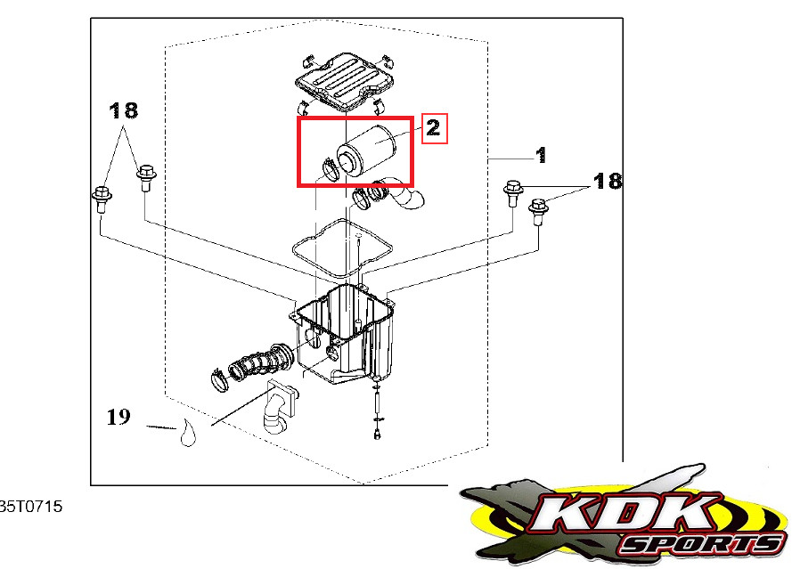 CAN-AM AIR FILTER  DS250 ATV S17202RB1000