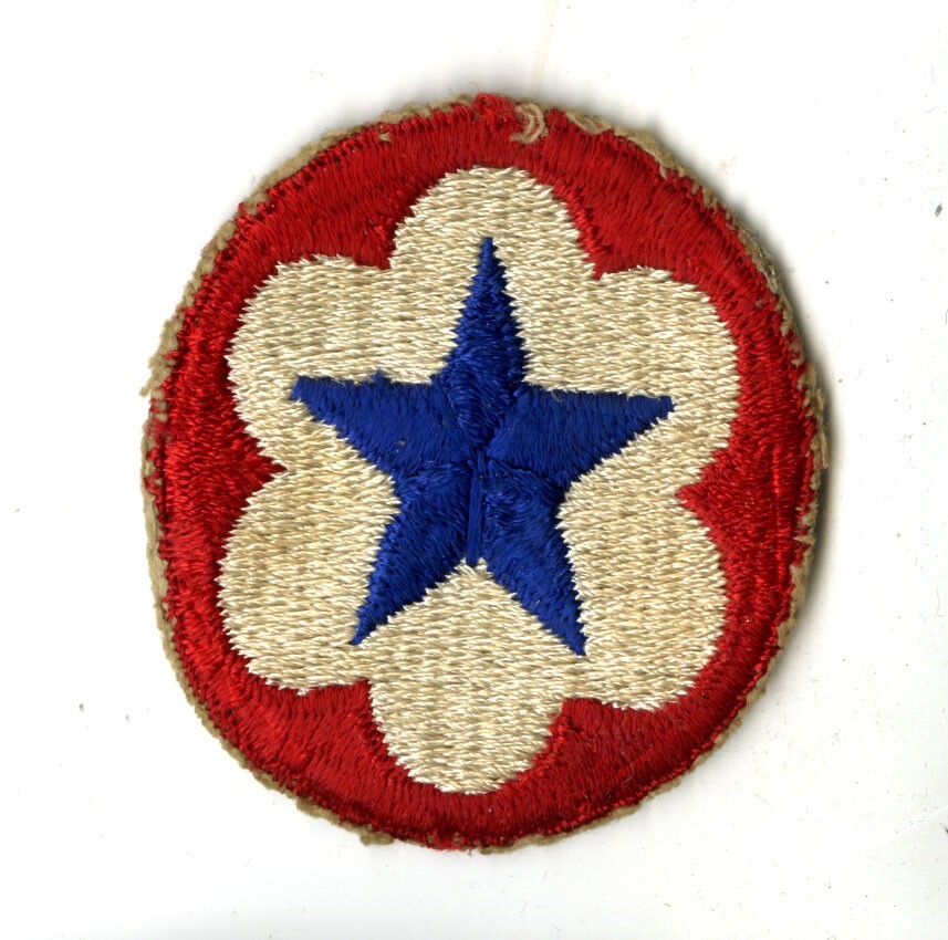 Army Service Forces White Back Patch WWII Vintage