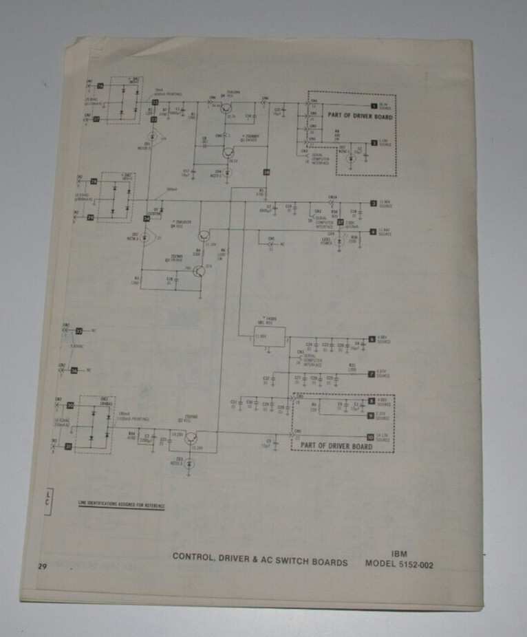 SAMS Computer Facts CP3 IBM Printer Model 5152-002 Technical Service Data