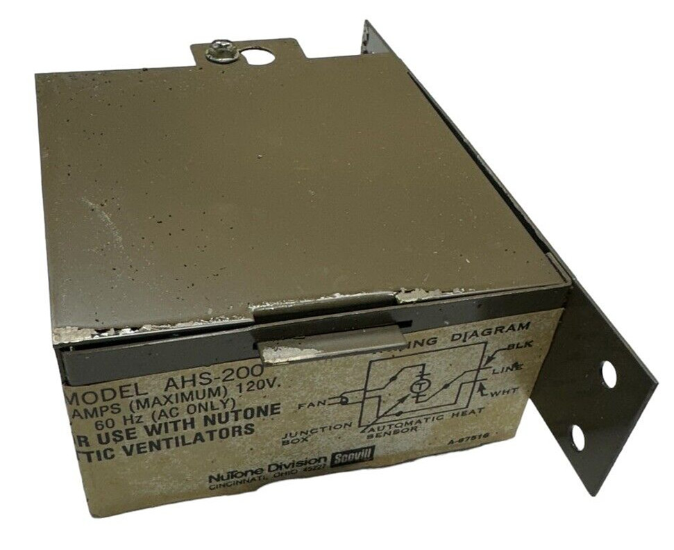 NuTone AHS-200 Automatic Heat Sensor cut-off Switch for Attic Ventilators