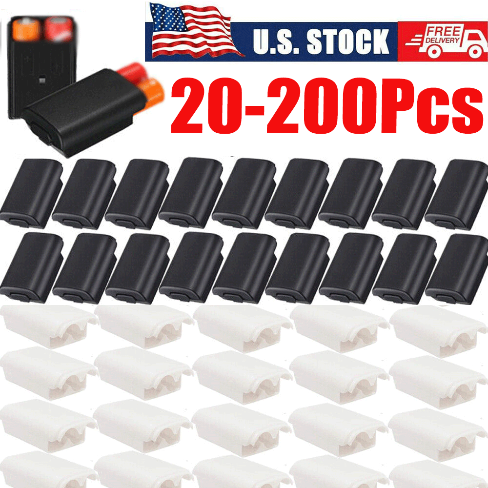 20-200pcs AA Battery Back Cover Case Shell Pack For Xbox 360 Wireless Controller