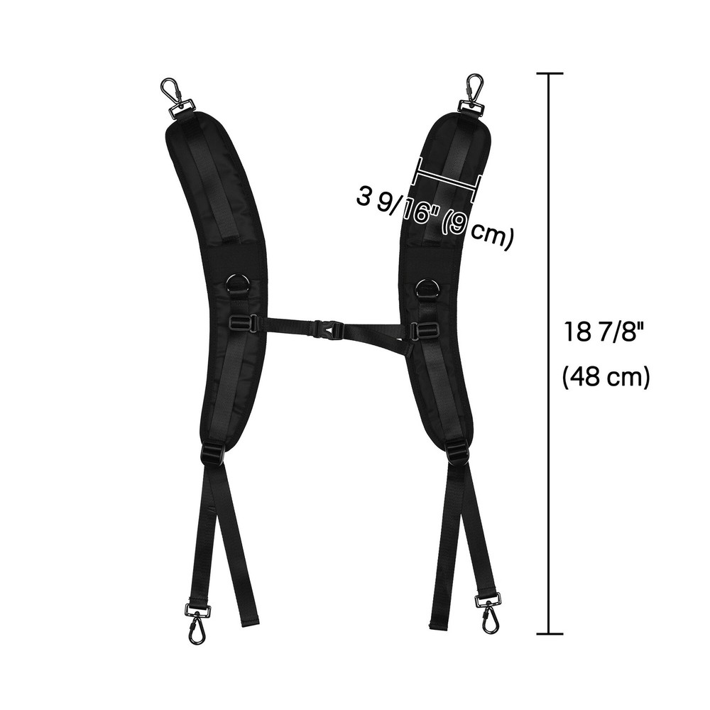 Yescom Universal Guitar Case Backpack Strap Padded Shoulder Strap Adjustable