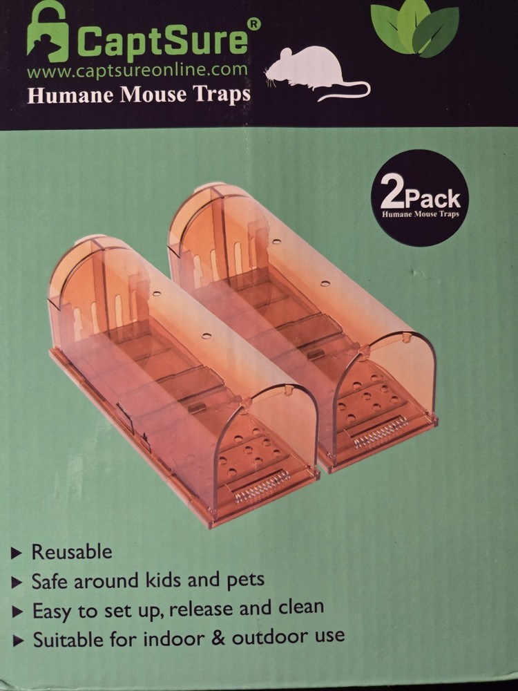 CaptSure Humane Mouse Traps 2 Pack