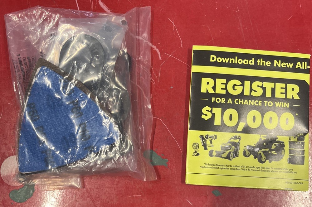 Ryobi 6 Piece Tool Set W/tool Bag & Sanding Items