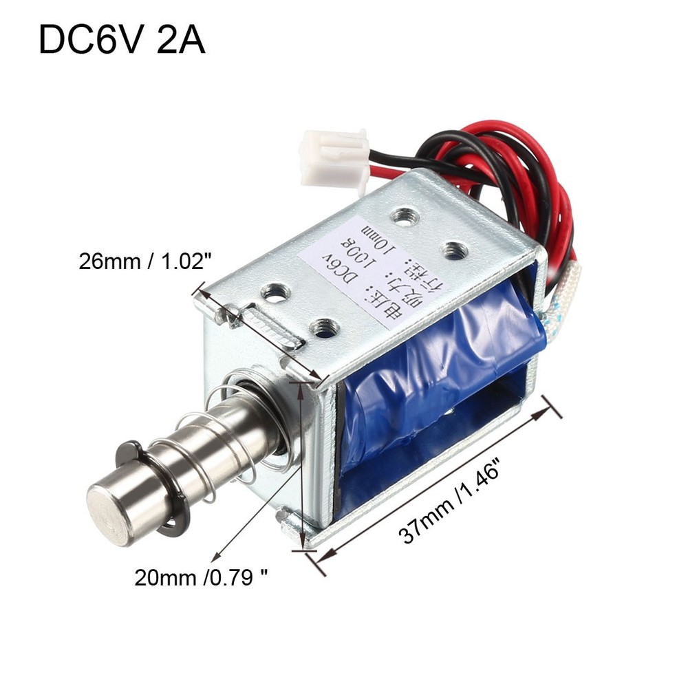 DC 6V 2A 10mm Electromagnetic Solenoid Lock Pull Type for Cash Register Lock