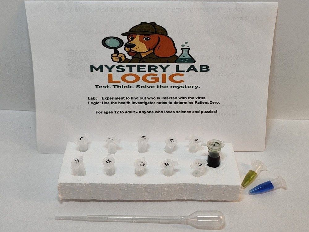CASE 2 Patient Zero STEM Science Kit – Color Change Experiment & Logic Puzzle