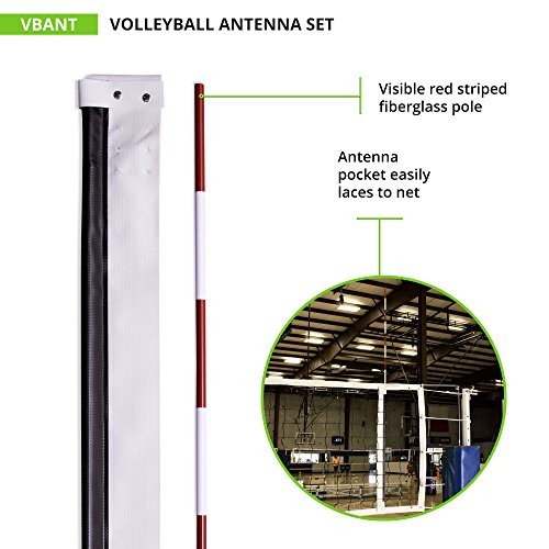 VBANT Volleyball Antenna Set,Red/White
