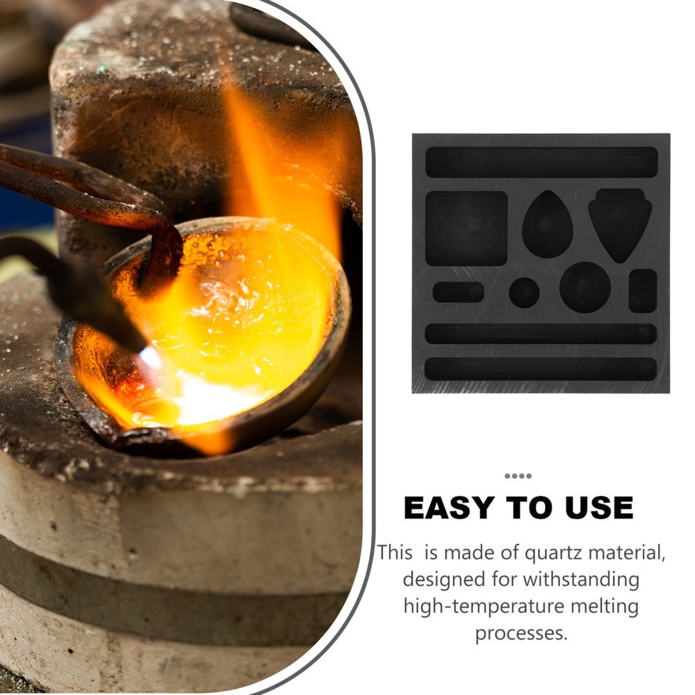 Gold Melting Kit Graphite Sphere Mold Casting Crucibles Bar Forming Making Tool