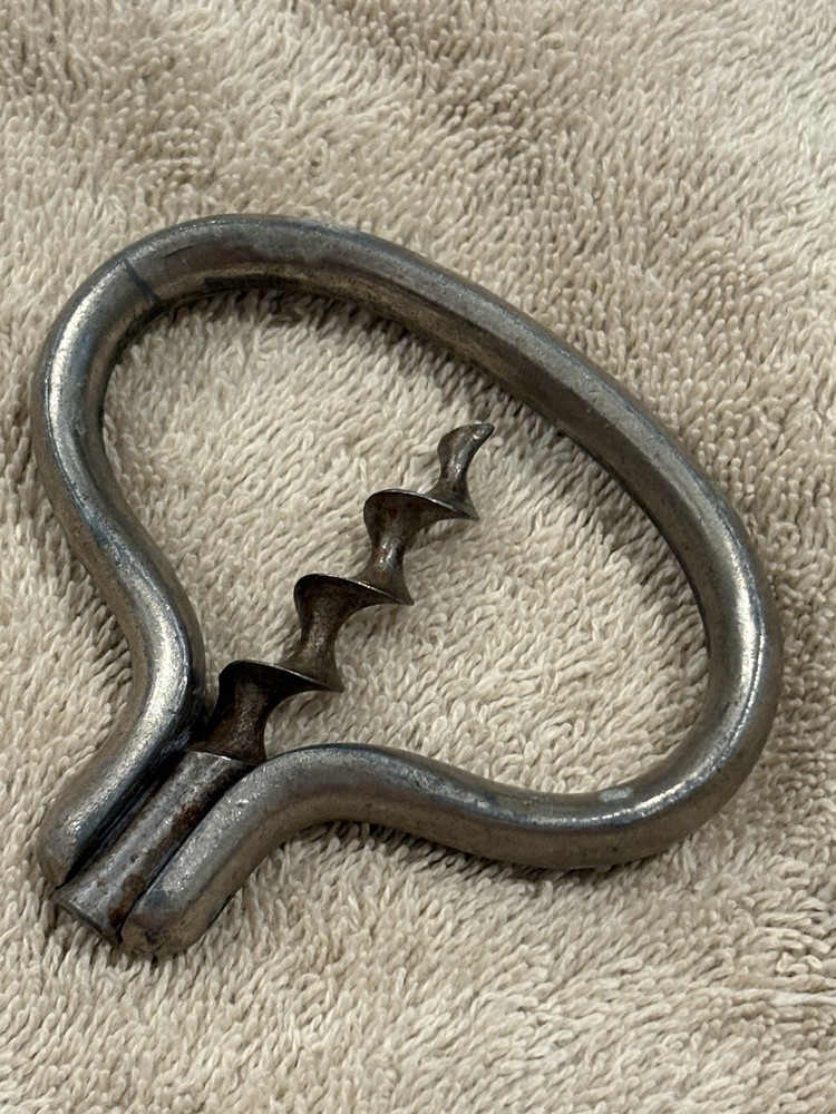 Antique Vtg Folding Pocket Corkscrew Bottle Opener