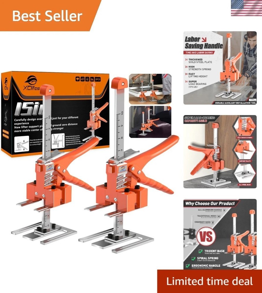 Multi-Function Labor Saving Arm Jack Handles - Tile Locator & Lifting Device Set