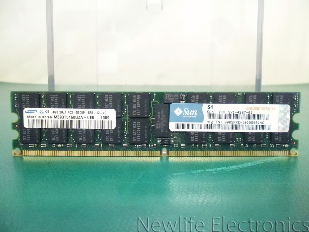 Sun Microsystems 371-4307-01 4GB PC-5300 DDR2 SDRAM Server Memory