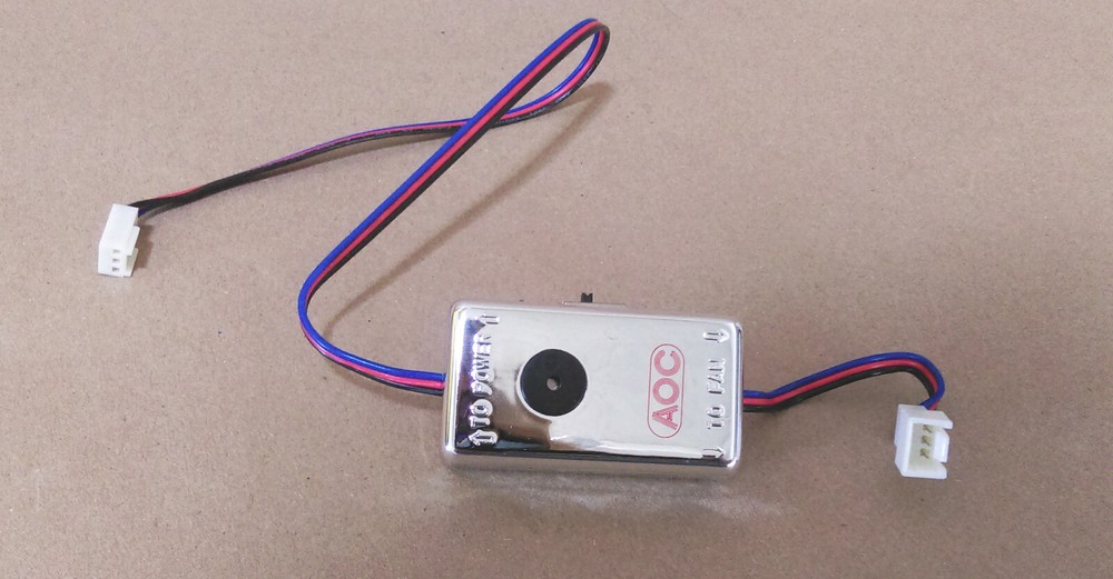 NEW AOC EC-ASB 3-pin Speed Adjustable Desktop PC Fan Kit with Alarm Function