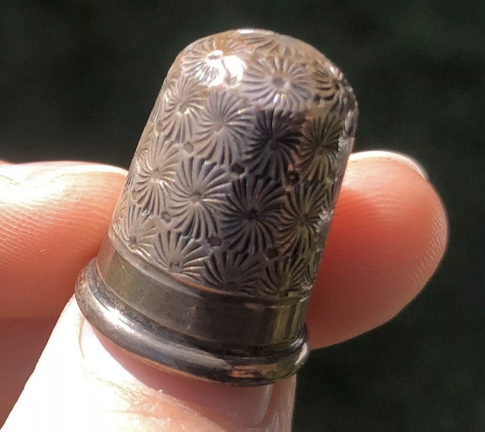 Charles Horner Antique Chester Silver Hallmarked Sewing Cap Thimble