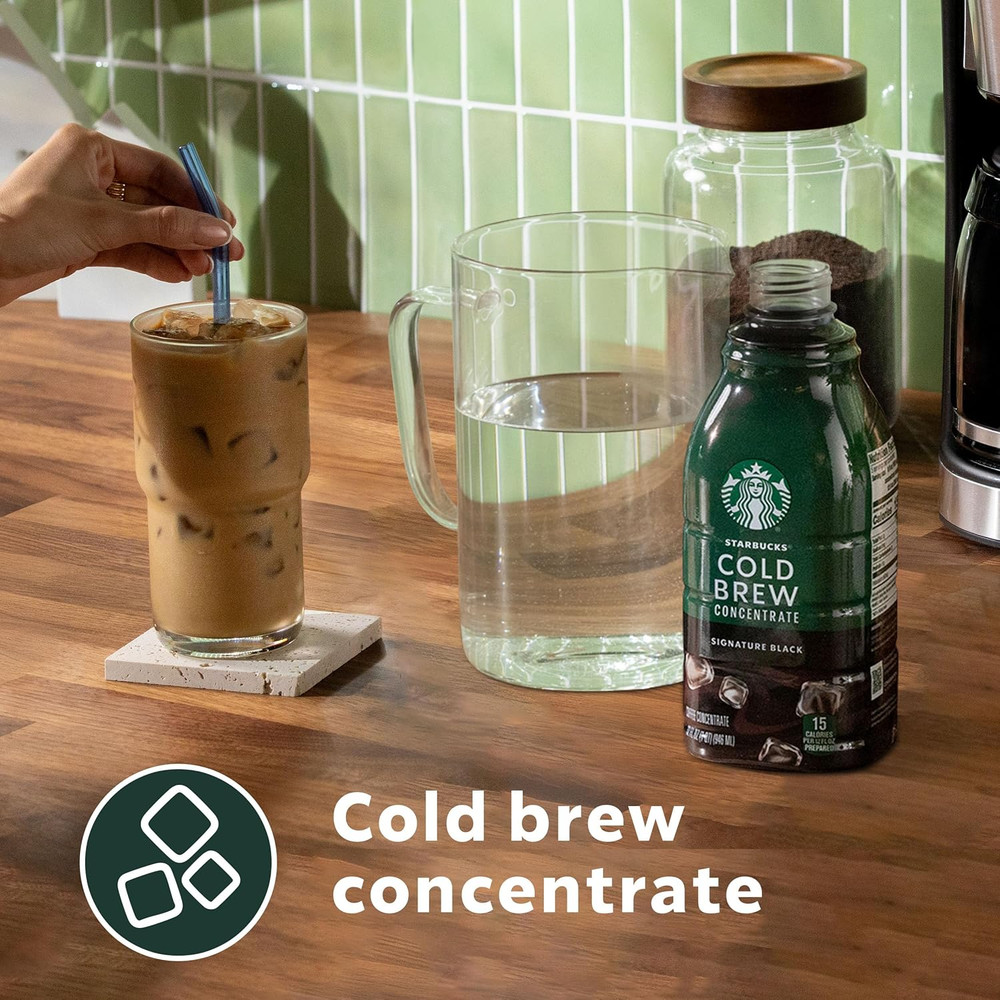 Cold Brew Coffee Concentrate, Caramel Dolce Flavored Iced Coffee, 32 Fl Oz