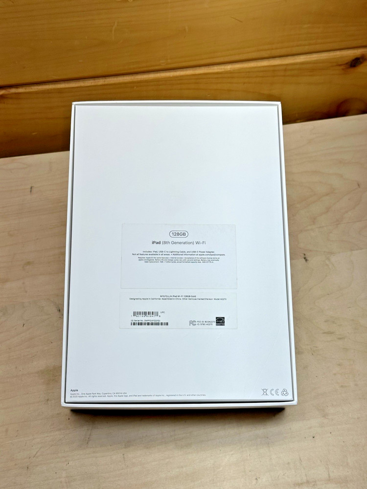Apple iPad 8th Generation Model A2270 - 128GB Gold - EMPTY BOX ONLY