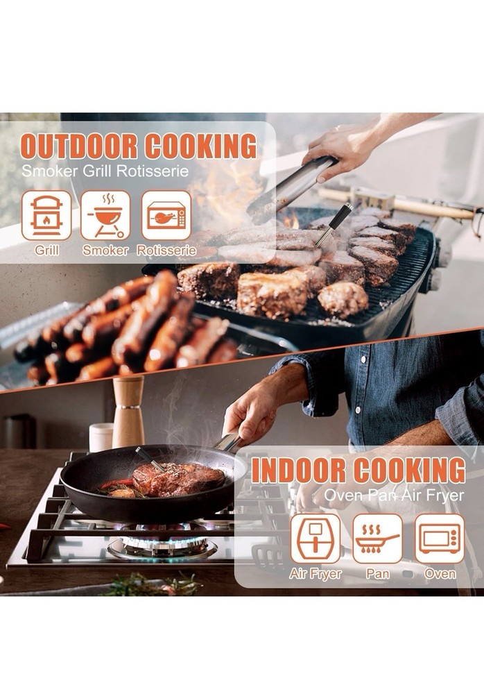 Extended Range Wireless Smart Meat Thermometer Brand new