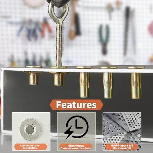 Multi-Grip Rivet Nut Installation Tool Set M5(Plus Nut Tool-6pcs, Stainless)