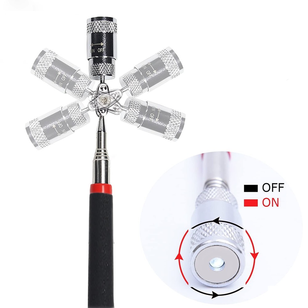 Telescoping Magnetic pickup tool with light,magnet duty flexible led set for ...