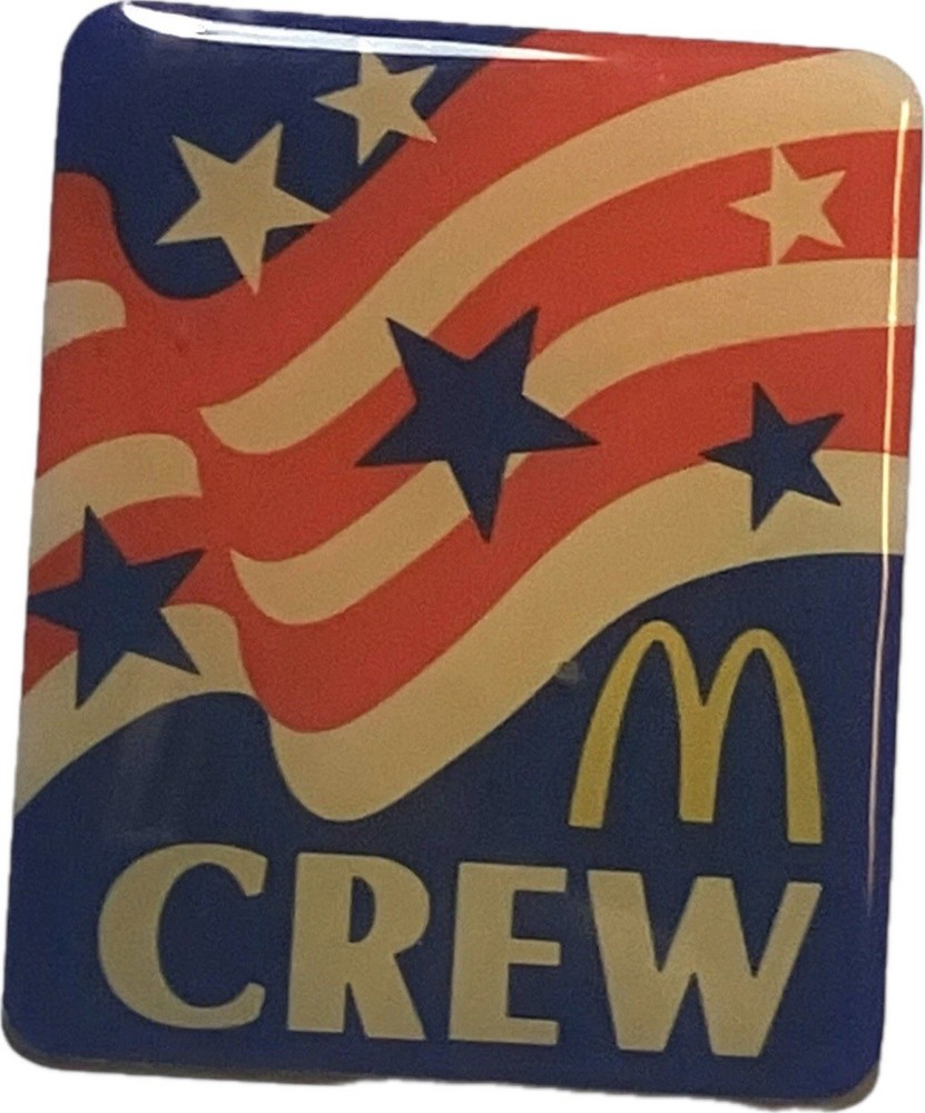 McDonalds Red White Blue M Crew Lapel Pin