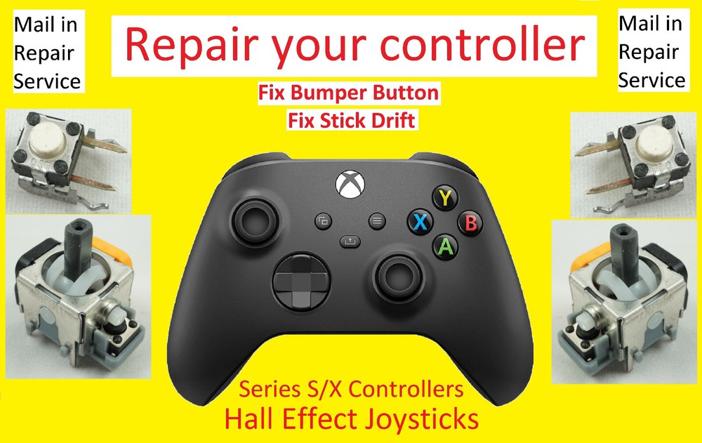 Repair Service - Fix Your Xbox Series X/S Controller Stick Drift - Hall Effect