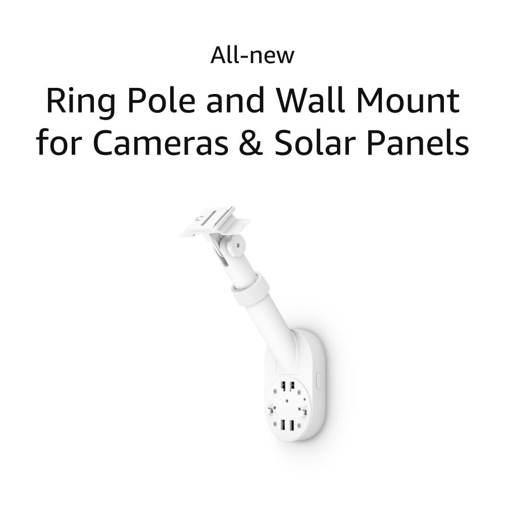 Ring White Pole and Wall Mount for Cameras
